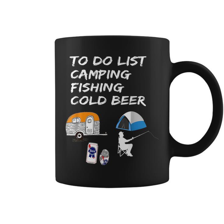 Camping Fishing Beer To Do List Coffee Mug