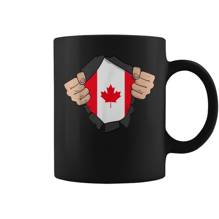 Canada National Flag With Ripped Coffee Mug