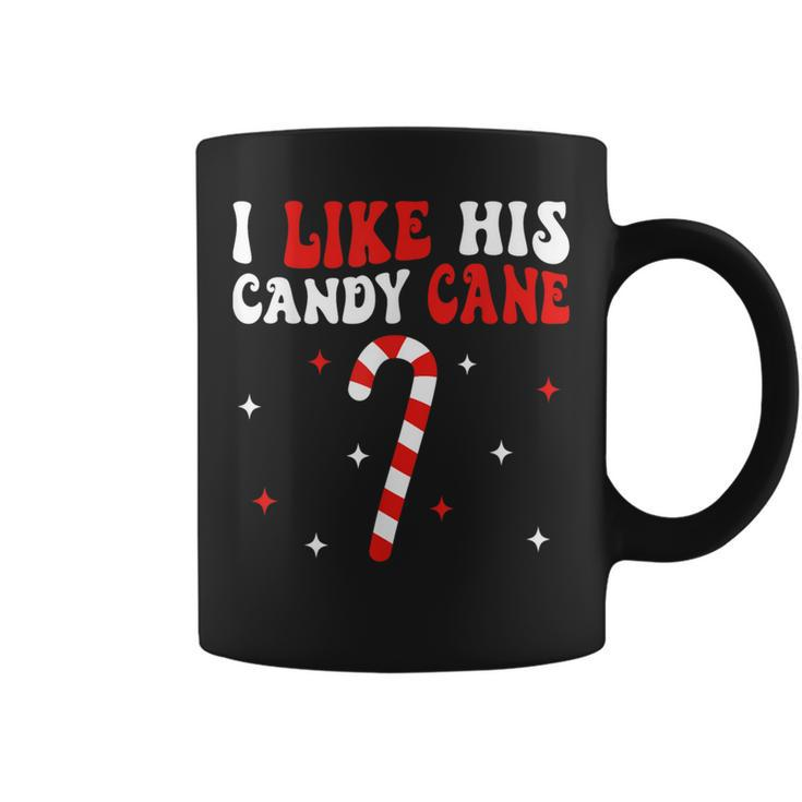 I Like His Candy Cane Couples Matching Christmas Coffee Mug