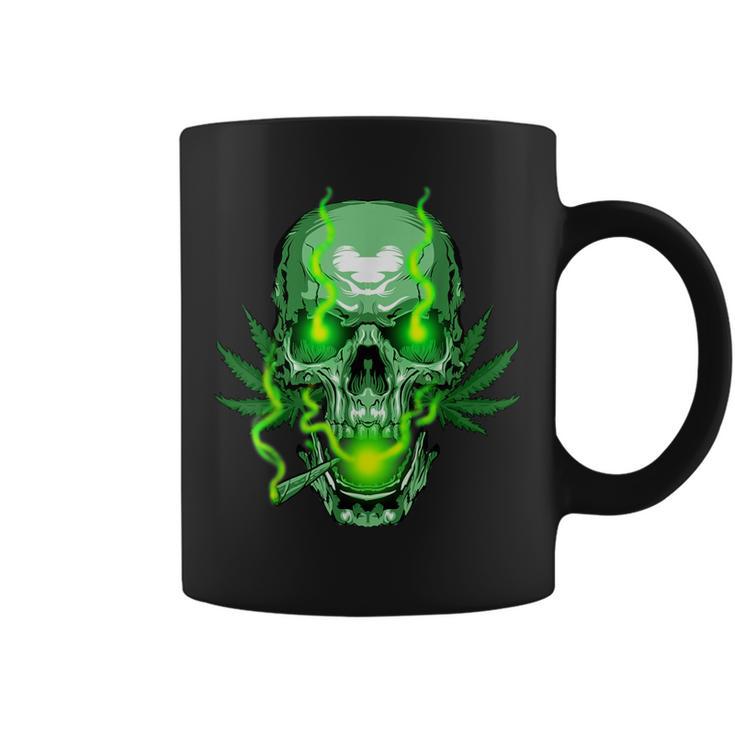 Cannabis Skull Skeleton Dead Head Death Cool Weed Idea Coffee Mug