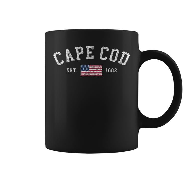 Cape Cod Massachusetts Us Flag Est 1602 Vacation Souvenir Coffee Mug