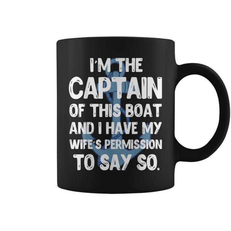 Captain Boater Boating Pontoon Summer Vacation Coffee Mug