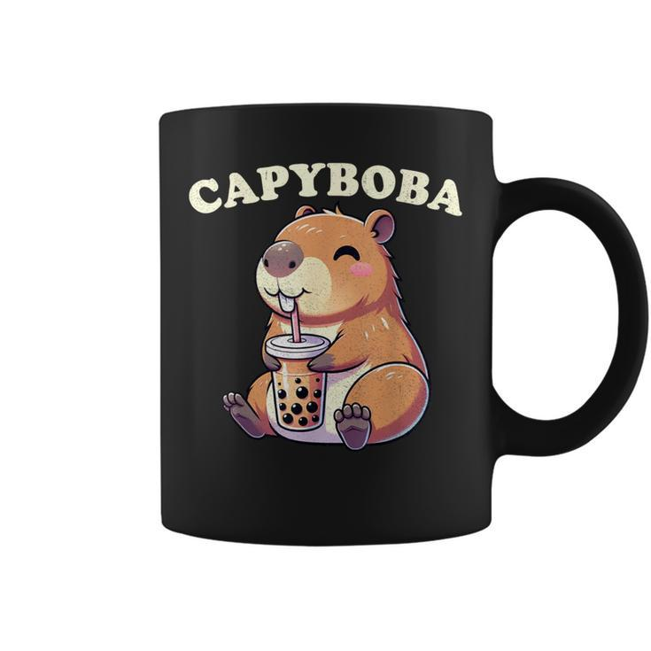 Capybara Capybara Rodent Capyboba Boba Milk Tea Coffee Mug