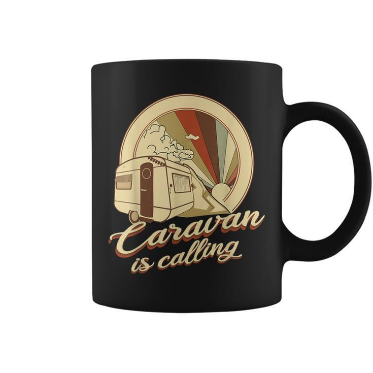 Caravan Is Calling I Love Caravanning Vintage Camping Coffee Mug