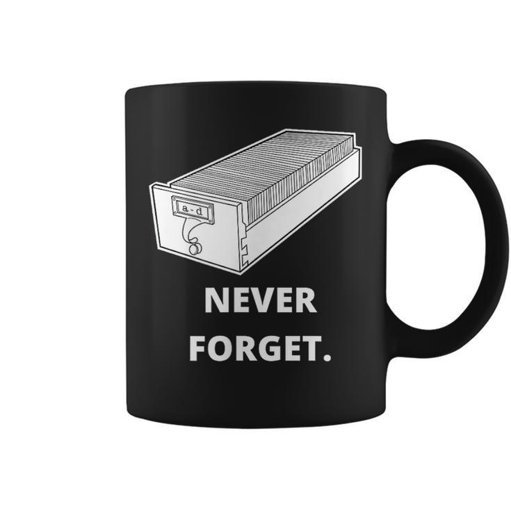 Card Catalog Never Forget Library Librarian Coffee Mug