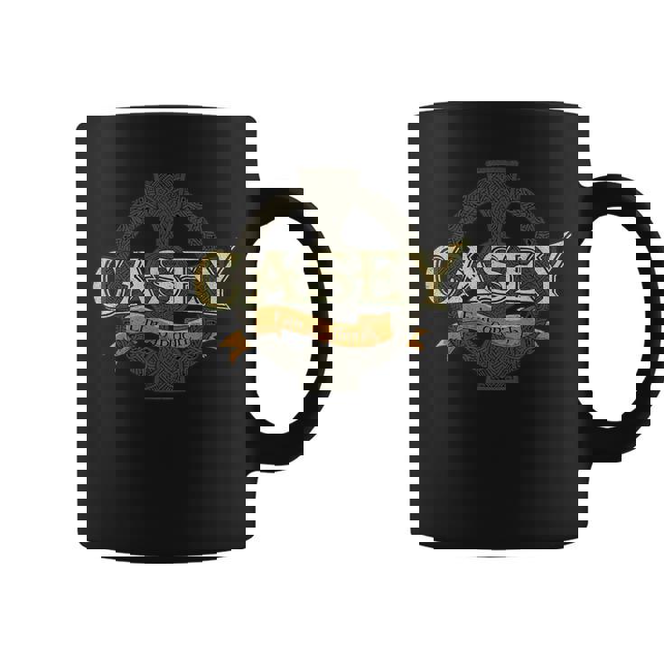 Casey Irish Surname Casey Irish Family Name Celtic Cross Coffee Mug