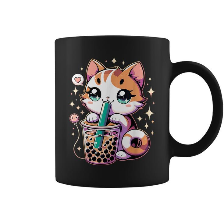 Cat Boba Japanese Kawaii Anime Kitty Bubble Tea Neko N Coffee Mug
