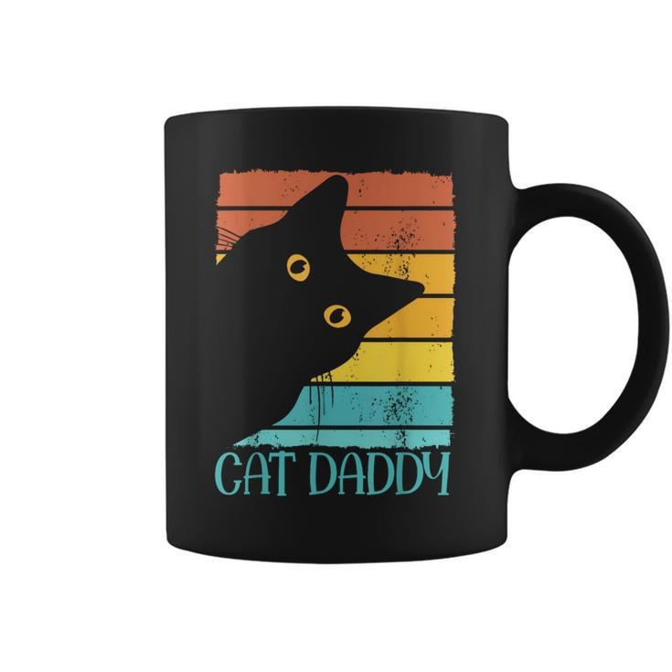 Cat Daddy Vintage Eighties Style Cat Dad Fathers Day Coffee Mug
