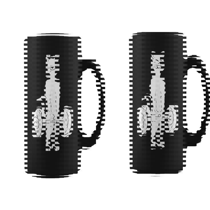 Cat Deadlift Powerlifting Kitty Weightlifting Cat Coffee Mug