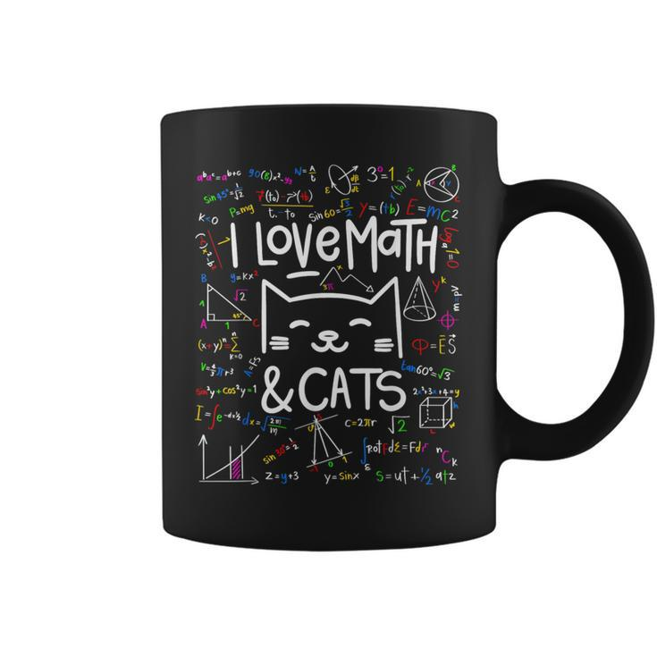 Cat Lover Math I Love Math And Cats Math Lover Coffee Mug