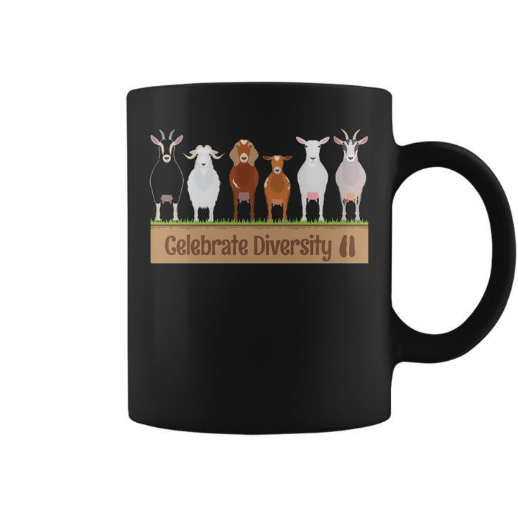 Celebrate Diversity Pet Goats  For Goat Lovers Coffee Mug