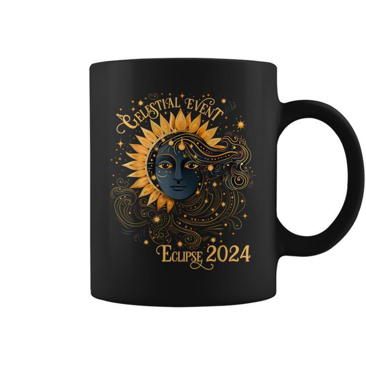 Celestial Event Total Solar Eclipse Girl April 8 2024 Coffee Mug