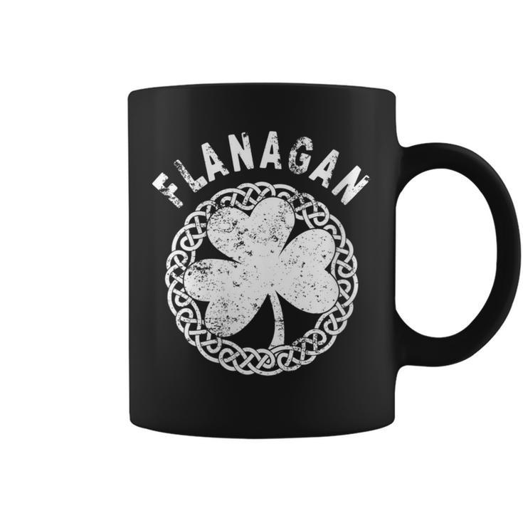 Celtic Theme Flanagan Irish Family Name Coffee Mug