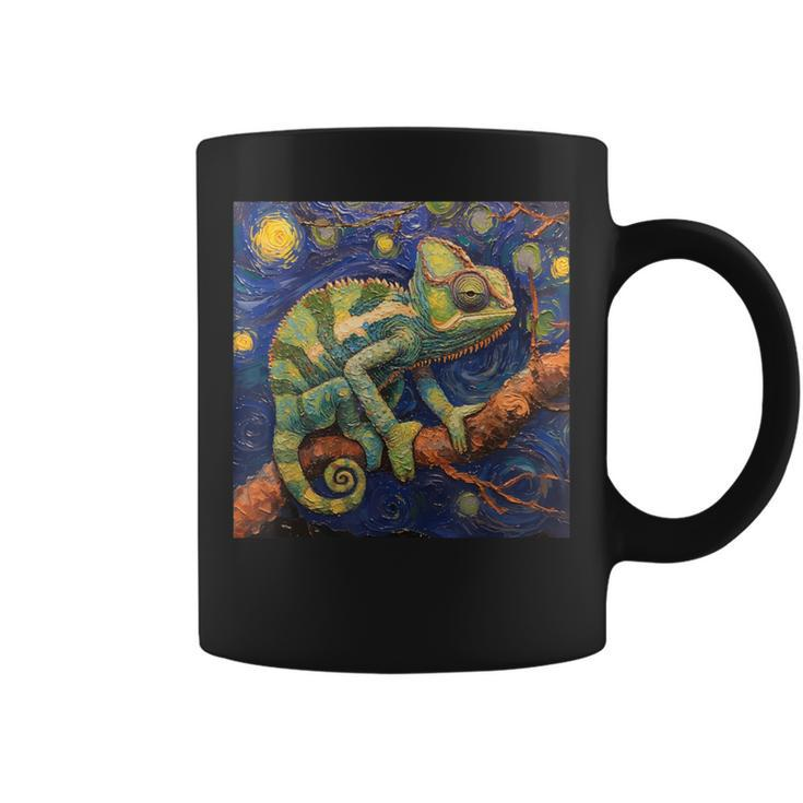 Chameleon Van Gogh Style Starry Night Coffee Mug
