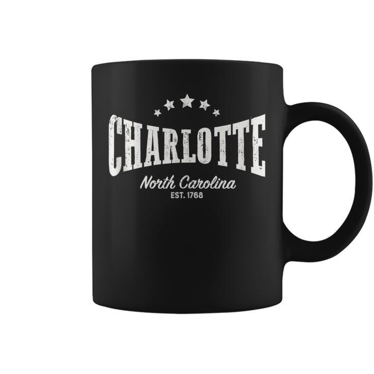 Charlotte Nc Distressed Retro Vintage Home City Pride Coffee Mug