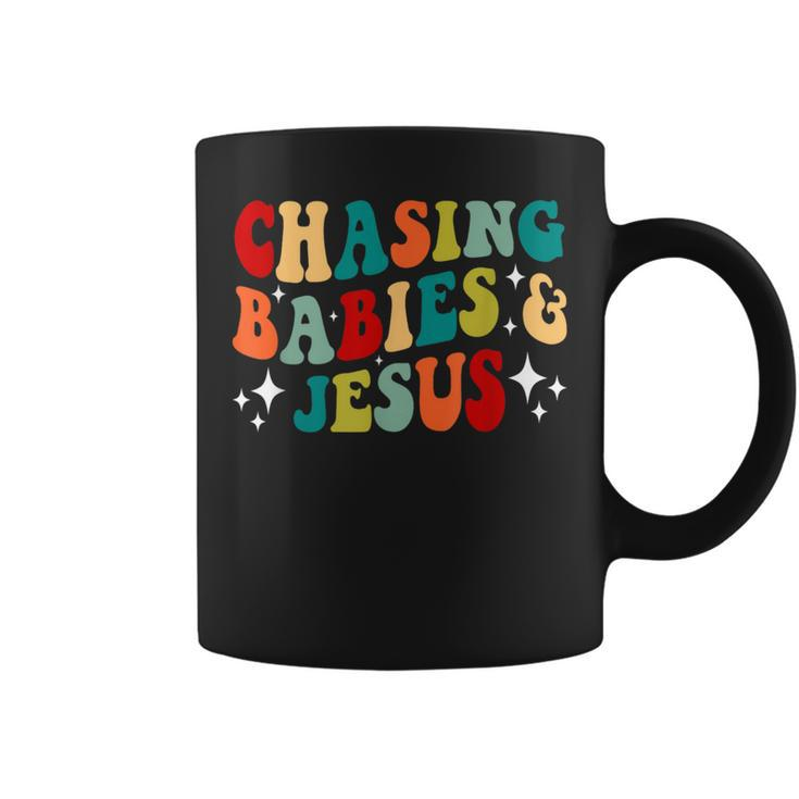 Chasing Babies And Jesus Chasing Babies & Jesus Christian Coffee Mug