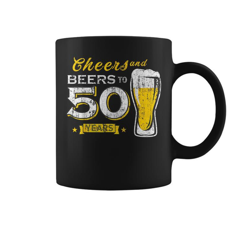 Cheers And Beers To 50 Years 50Th Birthday Party Coffee Mug