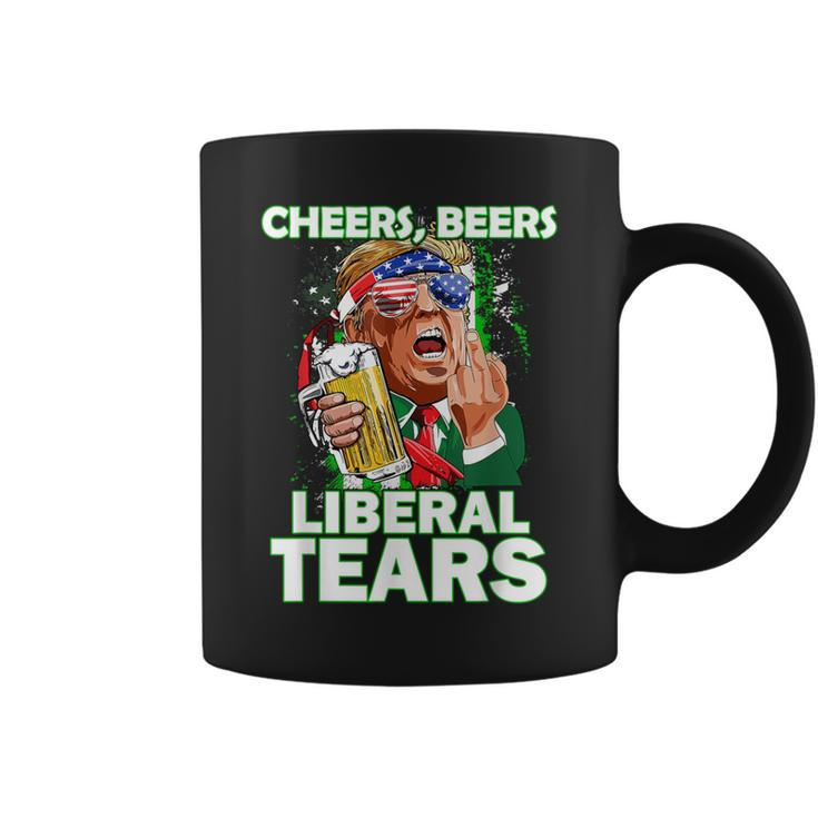 Cheers Beers Liberal Tears Trump Holding Beer Patrick's Day Coffee Mug
