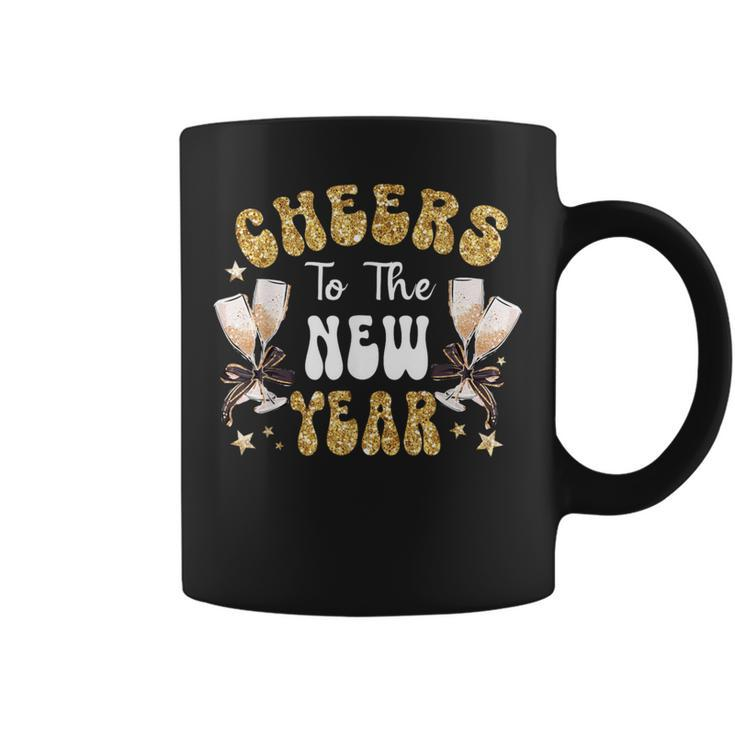 Cheers To The New Year 2024 Champagne Happy New Year 2024 Coffee Mug