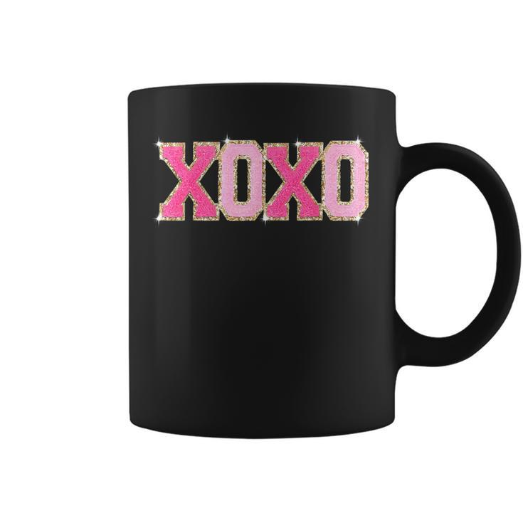 Chenille Patch Sparkling Xoxo Valentines Day Heart Love Coffee Mug