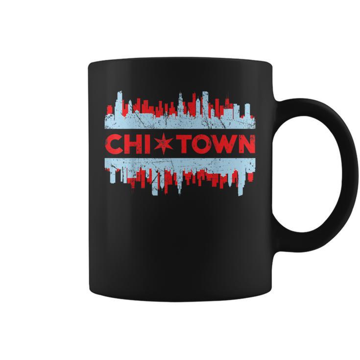 Chi Town Chicago Flag Skyline Coffee Mug