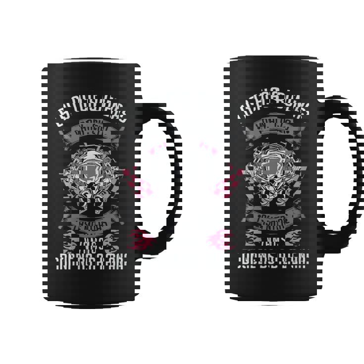 Chica Motera Motociclista Regalo Motorista Es Cuello Taza de café