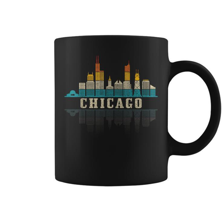 Chicago Skyline Illinois Vintage Pride Retro Coffee Mug