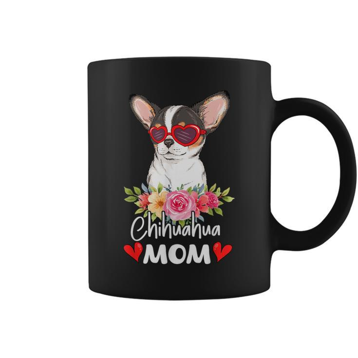 Chihuahua Mom Mama Sunglasses Flower Dog Lover Owner Womens Coffee Mug