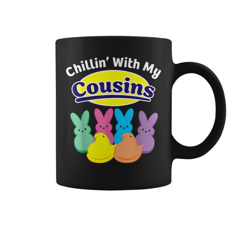Chillin With My Cousins Colorful Bunnies Easter Girls Boys Coffee Mug
