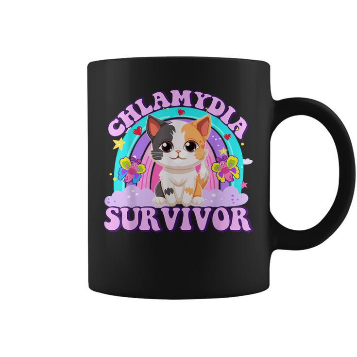 Chlamydia Survivor Cat Meme For Adult Humor Coffee Mug
