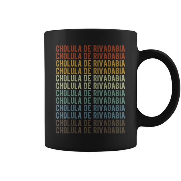 Cholula De Rivadabia City Mexico Retro Coffee Mug