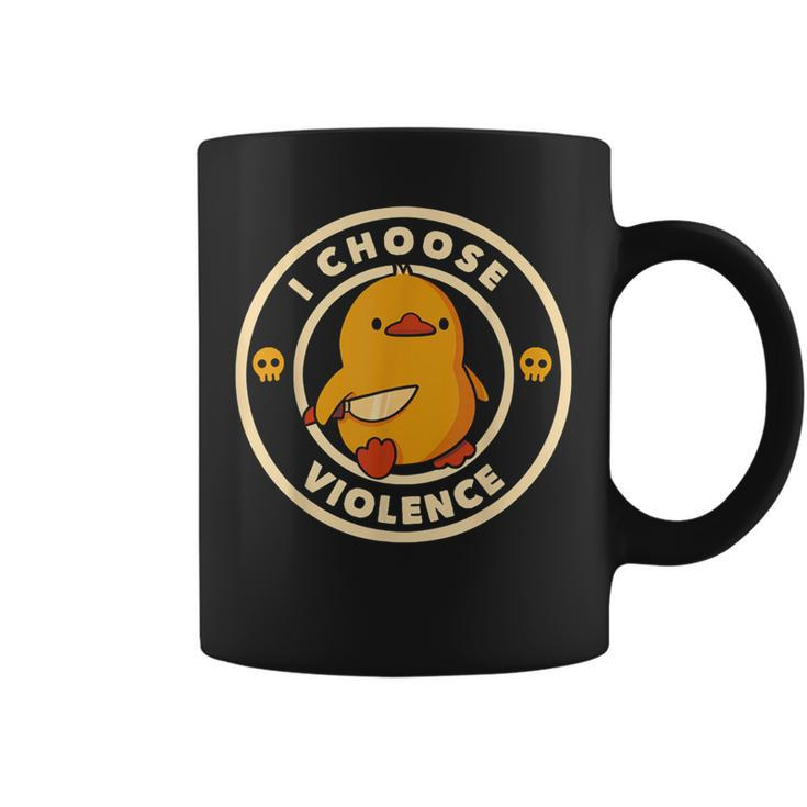 I Choose Violence Duck Coffee Mug