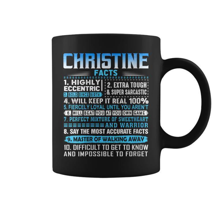 Christine Name Facts Personalized Name Birthday Coffee Mug
