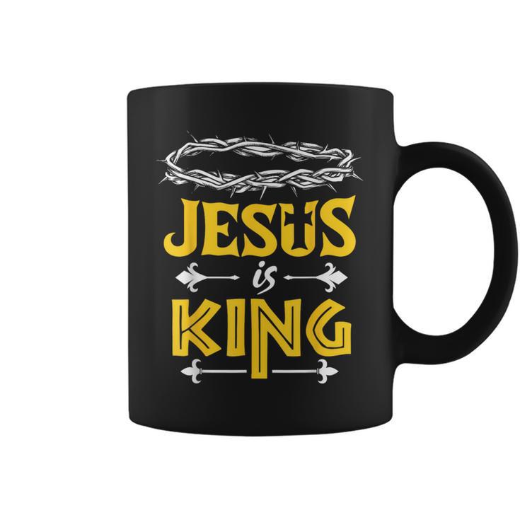 Christliches Tassen Jesus is King mit Dornenkrone Design, Glaubensbekenntnis Tee