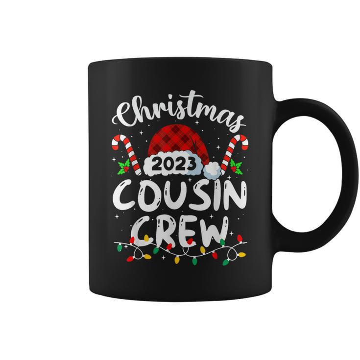 Christmas 2023 Cousin Crew Family Santa Hat Xmas Pajama Coffee Mug