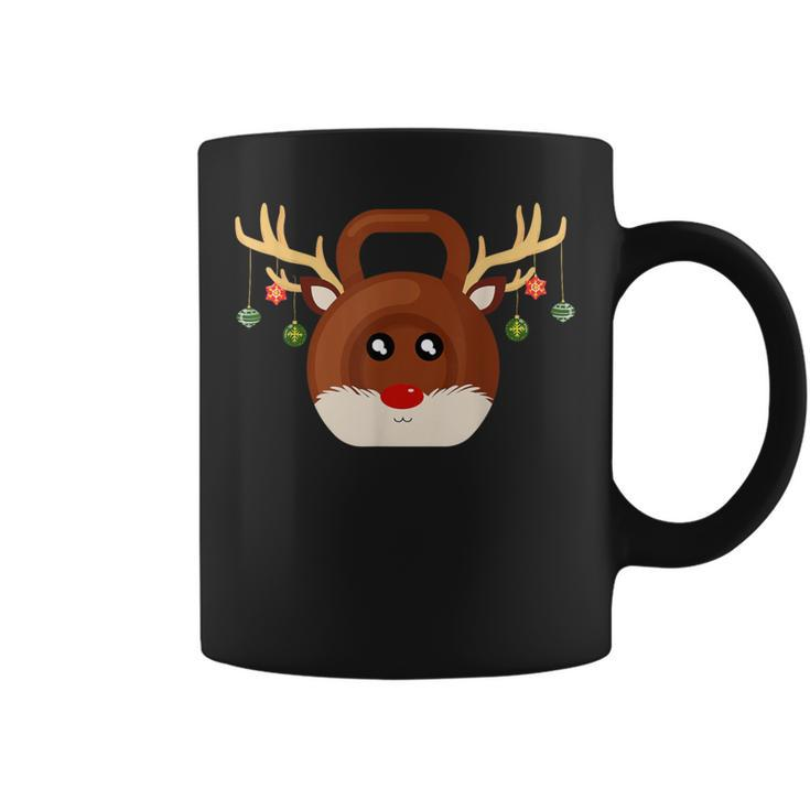 Christmas Gym Workout Reindeer Kettlebell Xmas For Gym Lover Coffee Mug