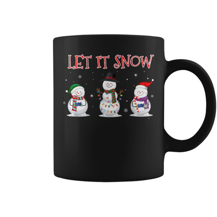 Christmas Let It Snow Snowman Winter Xmas For Women Coffee Mug