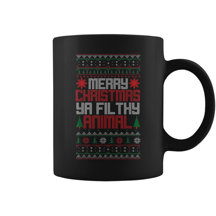 Christmas Merry Xmas Ya Filthy Animal Meme Lol Ugly Xmas Coffee Mug