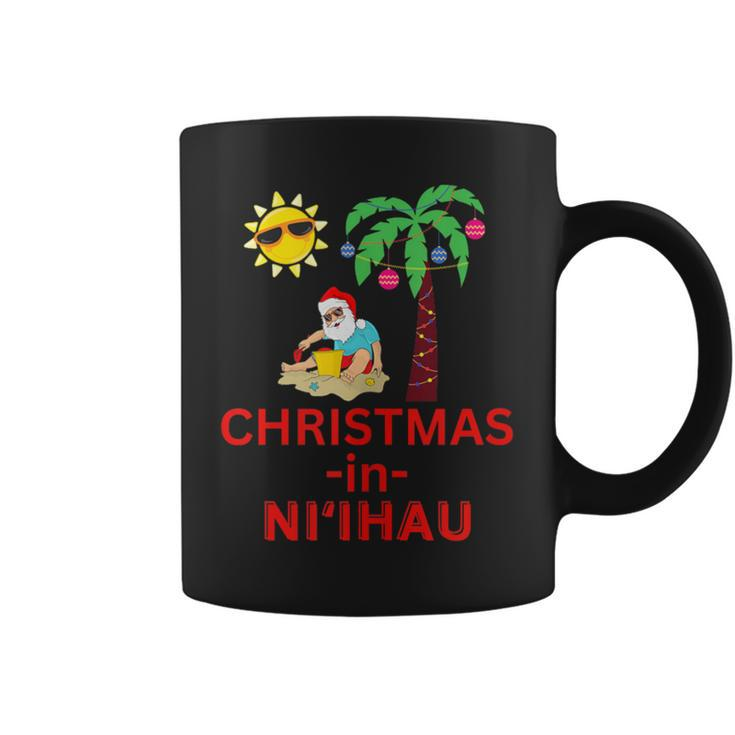 Christmas In Ni'ihau Deck The Palm Trees Hawaii Vacation Coffee Mug