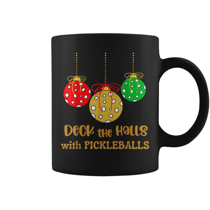 Christmas Pickleball Deck The Halls With Pickleballs Coffee Mug