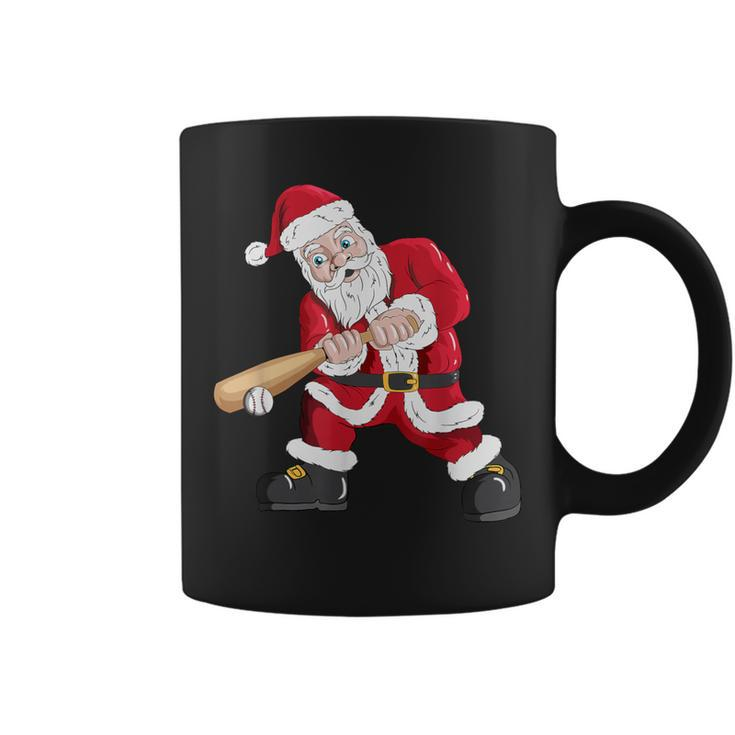 Christmas Santa Claus With Baseball Bat Baseball Coffee Mug