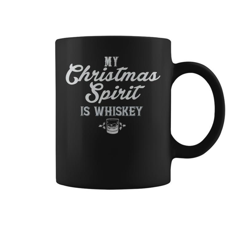 My Christmas Spirit Is Whiskey Christmas Whiskey Drinker Coffee Mug