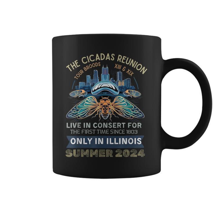 Cicada Concert Tour 2024 Illinois Cicada Broods Coffee Mug