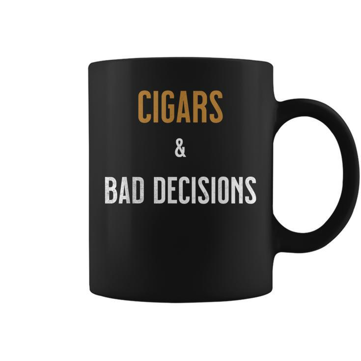 Cigars And Bad Decisions Vintage Old Coffee Mug