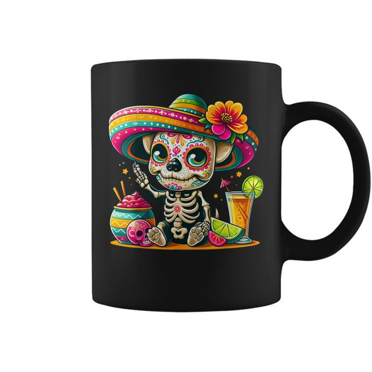 Cinco De Mayo Chihuahua Dog Mexican Sugar Skull Sombrero Coffee Mug