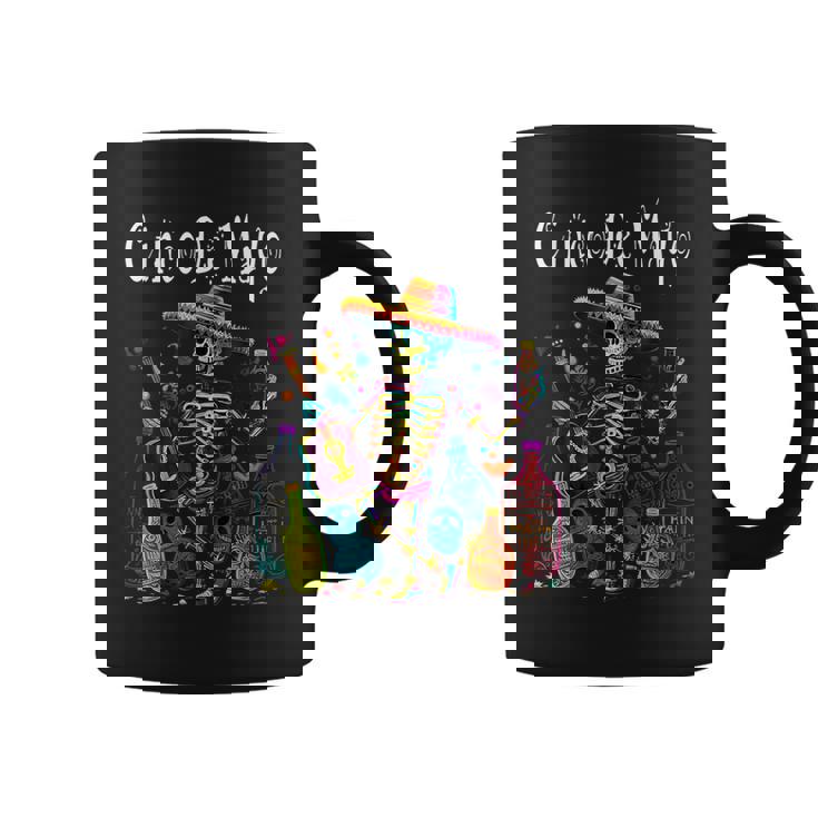 Cinco De Mayo Fiesta Mexican Skeleton Guitar Sombrero Coffee Mug