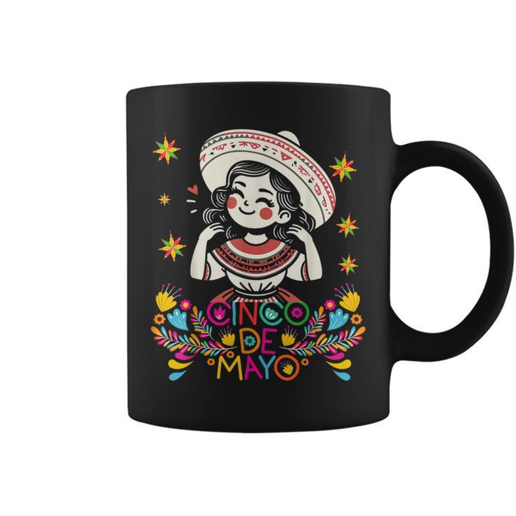 Cinco De Mayo Mexican Poncho 5 De Mayo Anime Cute Girl Coffee Mug