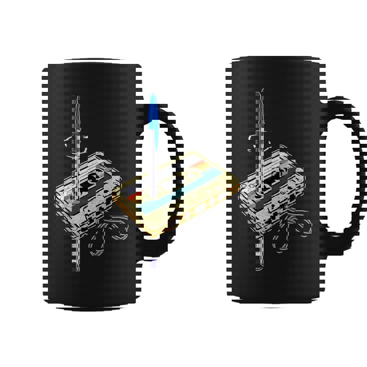 Cinta Cassetteintage Y Bolígrafo Friki Fiesta Años 80 90 Taza de café