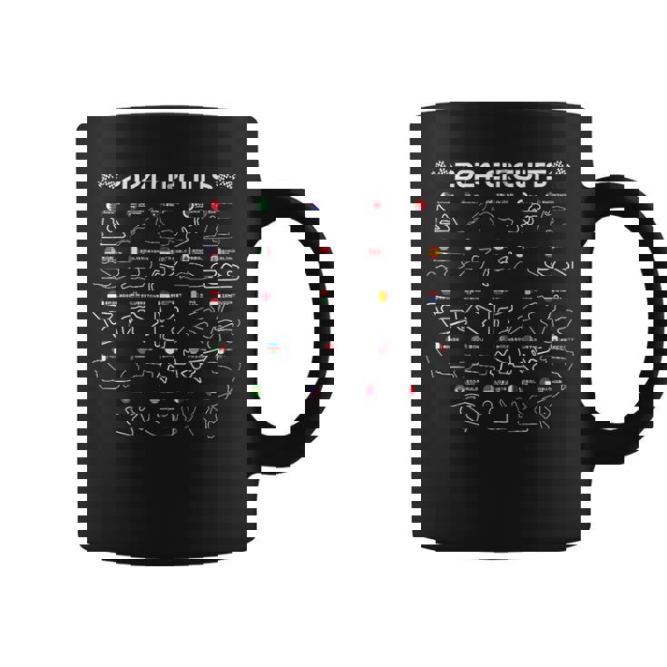 Circuitos De Fórmula Racing 2024 Coche De Carreras Formula Racing Taza de café