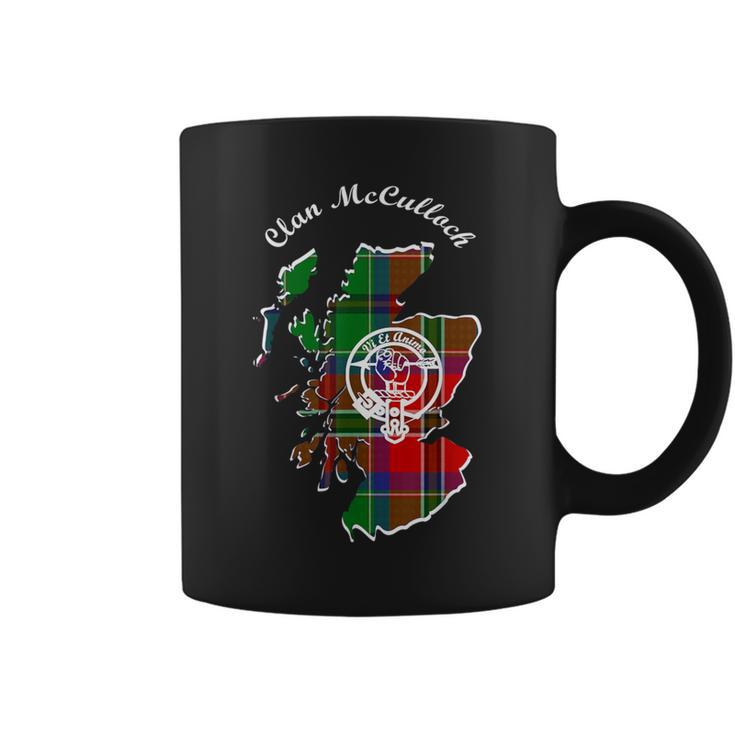 Clan Mcculloch Surname Last Name Scottish Tartan Map Crest Coffee Mug